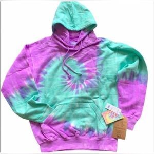 Exist Tie-Dye Hoodie  seafoam/violet